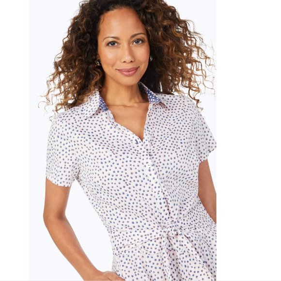 Foxcroft Vienna Demure Dots Shirtdress - Picture 3 of 9